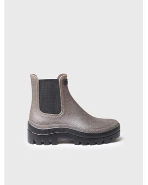 Toni Pons Rain Boot With Glossy Finish - Grey
