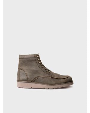 Toni Pons Leather Boot With Laces - Brown