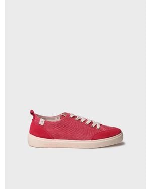 Toni Pons Cotton Sneaker Shoe With Laces - Pink