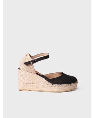 Toni Pons Linen Wedge Espadrilles - Natural