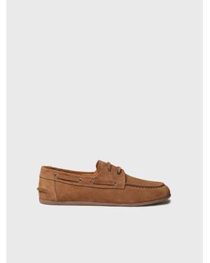 Toni Pons Suede Boat Shoes With Leather Laces - White