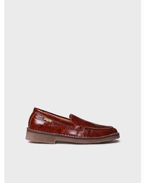 Toni Pons Patent Leather Loafer - Brown