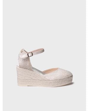 Toni Pons Bridal Wedge Espadrilles - Natural