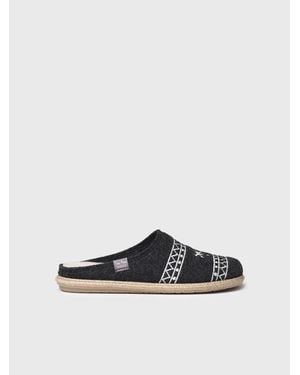 Toni Pons Felt Slippers - White