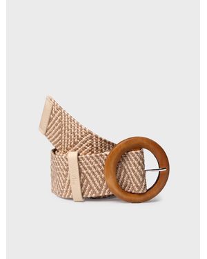 Toni Pons Fabric And Leather Belt - Gray