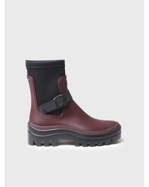 Toni Pons Rain Boot With Buckle - Brown