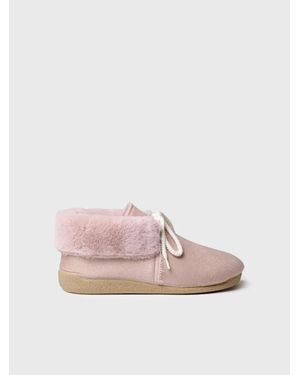 Toni Pons Lace-Up Bootie Slipper - Pink