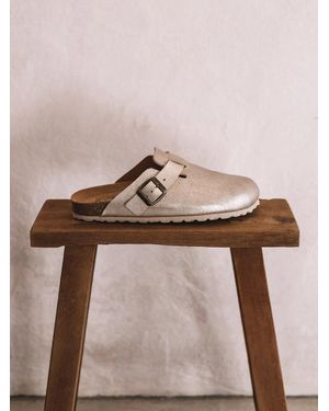 Toni Pons Suede Clog With Buckle - Brown