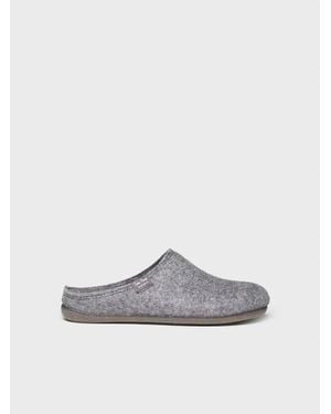Toni Pons Clog-Style Slipper Made From Recycled Felt - White