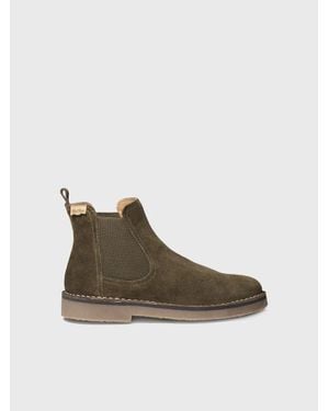 Toni Pons Split Leather Ankle Boot With Side Elastics - Brown