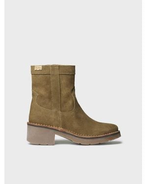 Toni Pons Suede Ankle Boot - Natural