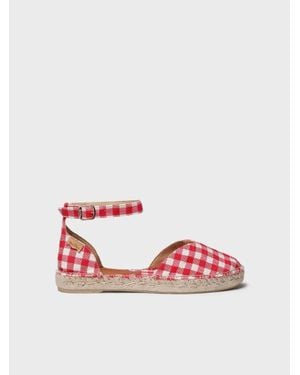 Toni Pons Flat Espadrille With Vichy Check Pattern - Pink