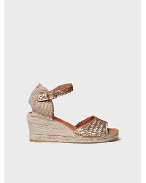 Toni Pons Leather Braided Wedge Espadrille - Multicolour