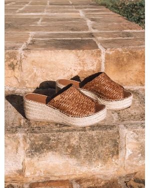 Toni Pons Peep Toe Style Wedge Espadrille - Brown