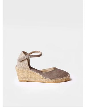 Toni Pons Jute Wedge Espadrilles With Buckle - White