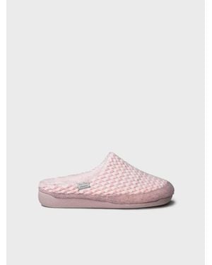 Toni Pons Two-Tone Fabric Slipper For - Pink