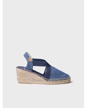 Toni Pons Medium Wedge Vegan Espadrilles - Blue