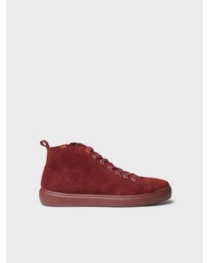 Toni Pons Suede Lace-Up Ankle Boot - Red