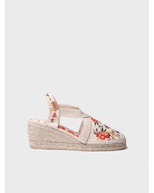Toni Pons Wedge Espadrilles With Multicolored Embroidery - Pink