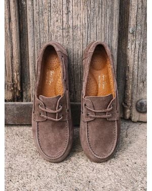 Toni Pons Suede Boat Shoes With Leather Laces - Brown