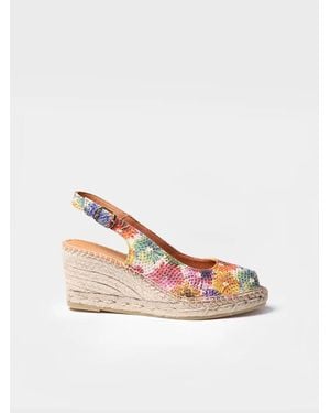 Toni Pons Peep Toe Style Wedge Espadrille - Pink