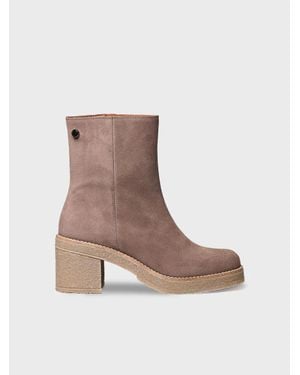 Toni Pons Block-Heel Ankle Boot - Brown