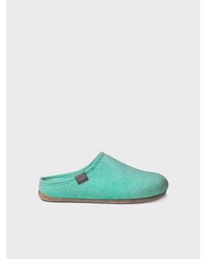 Toni Pons Clog-Style Slipper Made From Recycled Felt - Green