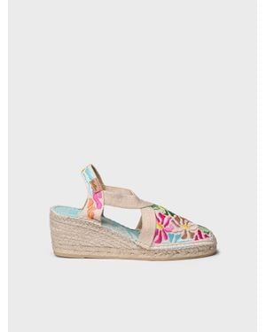 Toni Pons Wedge Espadrilles With Multicolored Embroidery - Pink