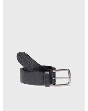 Toni Pons Leather Belt With Metal Buckle - Blue
