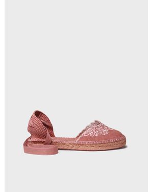 Toni Pons Flat Espadrille With Ribbons - Pink