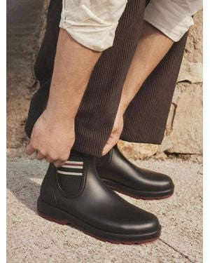 Toni Pons Rubber Ankle Rain Boots With Elastics - Black