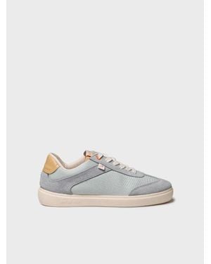 Toni Pons Canvas And Suede Trainer - White