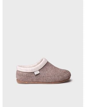Toni Pons Backless Felt Slippers With Wedge For - Pink