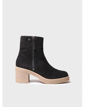Toni Pons Wide Heel Ankle Boot - Black
