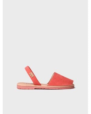 Toni Pons Classic Suede Avarca - Red