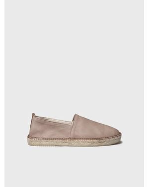Toni Pons Closed Leather Espadrille With Jute Sole - Green
