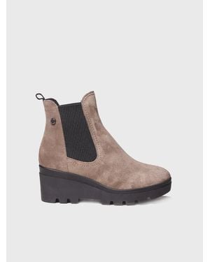 Toni Pons Leather Boot - Gray