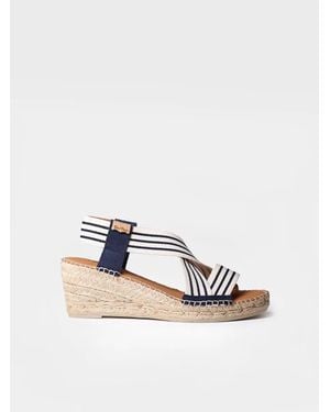 Toni Pons Espadrille With Wedge And Elastic Bands - Blue