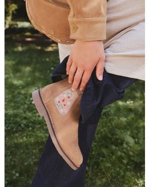 Toni Pons Suede Ankle Boot With Embroidery - Green