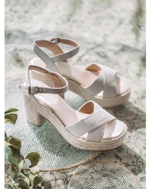 Toni Pons Bridal Wedge Espadrille - Grey