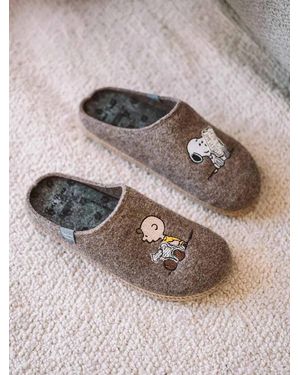Toni Pons Clog-Style Snoopy Slippers - Grey