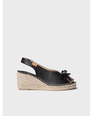 Toni Pons Peep-Toe Wedge Espadrille - Natural