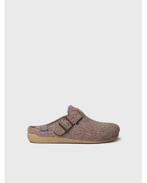 Toni Pons Clog-Style Slipper - Brown