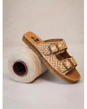 Toni Pons Sandal With Braided Leather Buckles - Natural