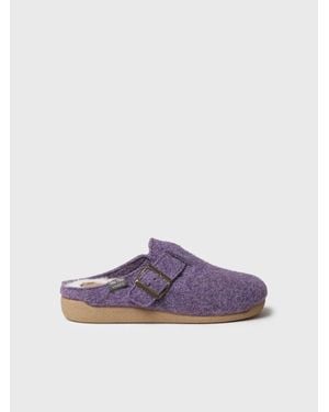 Toni Pons Clog-Style Slipper With Buckle - Purple