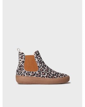 Toni Pons Nubuck Leather Ankle Boot With Side Elastics - Multicolour