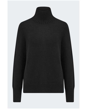 Allude Mock Neck Jumper - Black