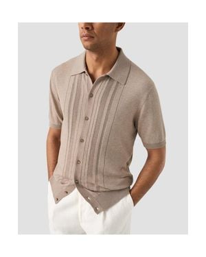 Eton Structure Full Button Polo - White