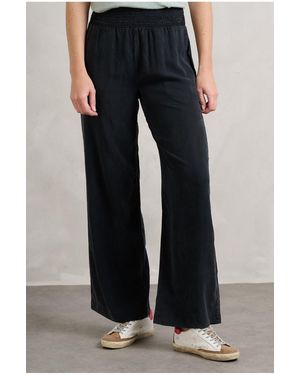 Bella Dahl Smocked Waist Wide Pant - Black