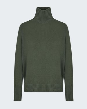 Allude Mock Neck Jumper - Green